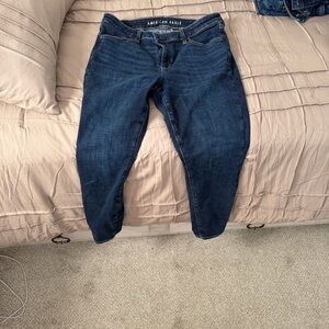 American Eagle Outfitters Women's Dark Blue Skinny Jeans